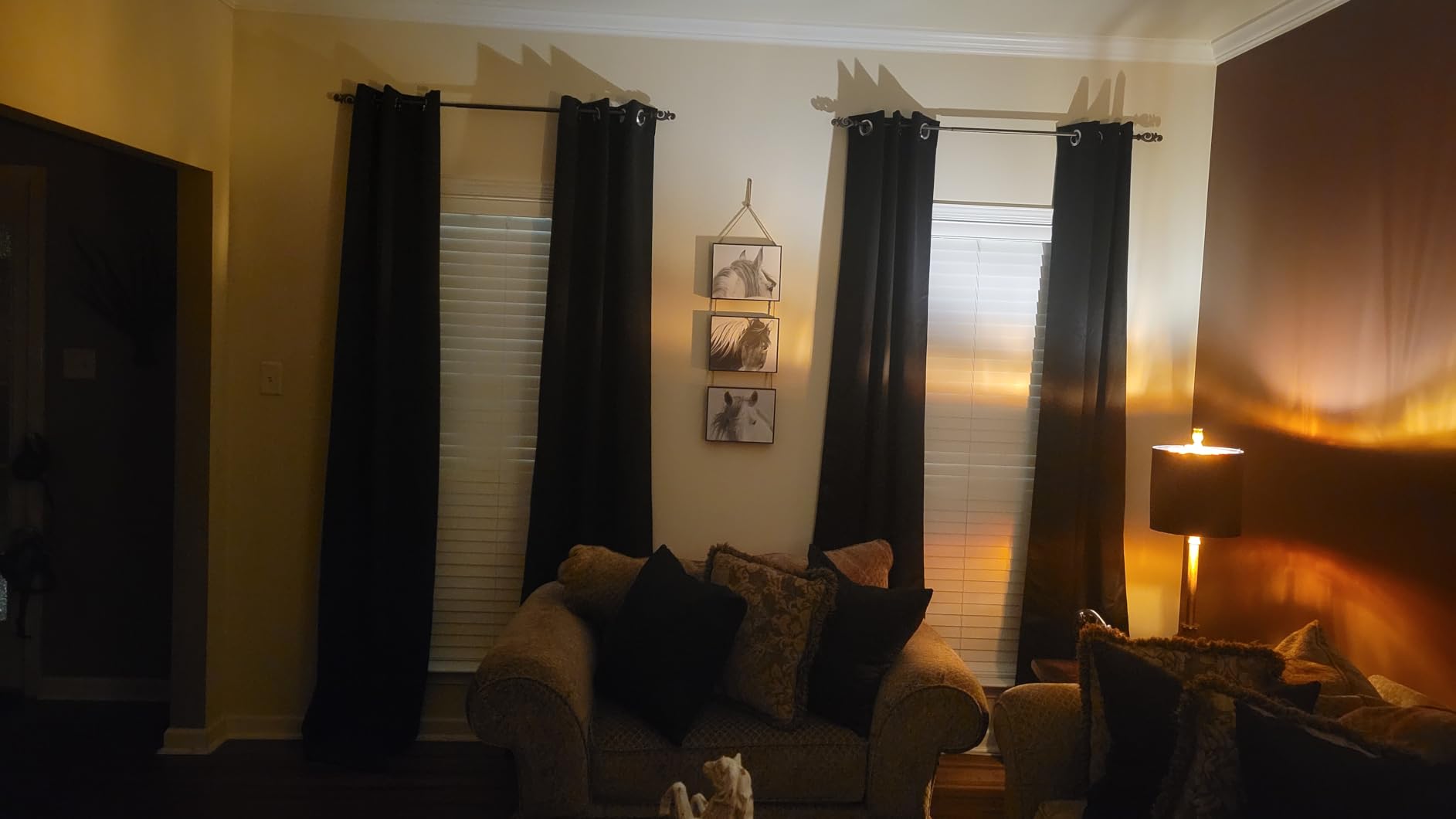 MIULEE Blackout Curtains for Bedroom 2 Panels 40 x 63 Inch Long Dark Grey | Thermal Insulated, Living Room Darkening Grommet Drapes, Noise Reducing, Light Blocking Window Treatments customer photo 2