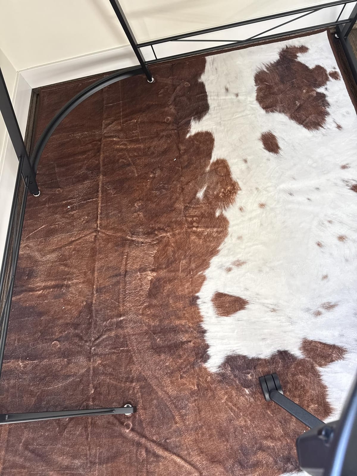 Cow Print Rug 6x9 - Brown Faux Cowhide Rugs, Washable Soft Non-Slip Stain Resistant Animal Cow Hide Carpet for Living Room Bedroom Dining Room Office, Western Home Decor customer photo 1