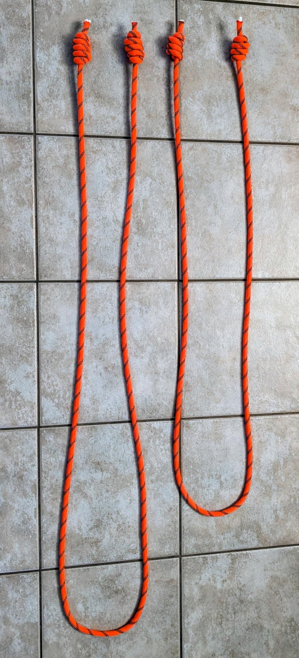Double Braided Arborist Rigging Rope - 3/8 in X 100 ft 48 Strands Rappelling Outdoor Pulling Heavy Duty Polyester Bull Rope for Swing Tree Work Camping Rescue Hiking - Orange customer photo 1
