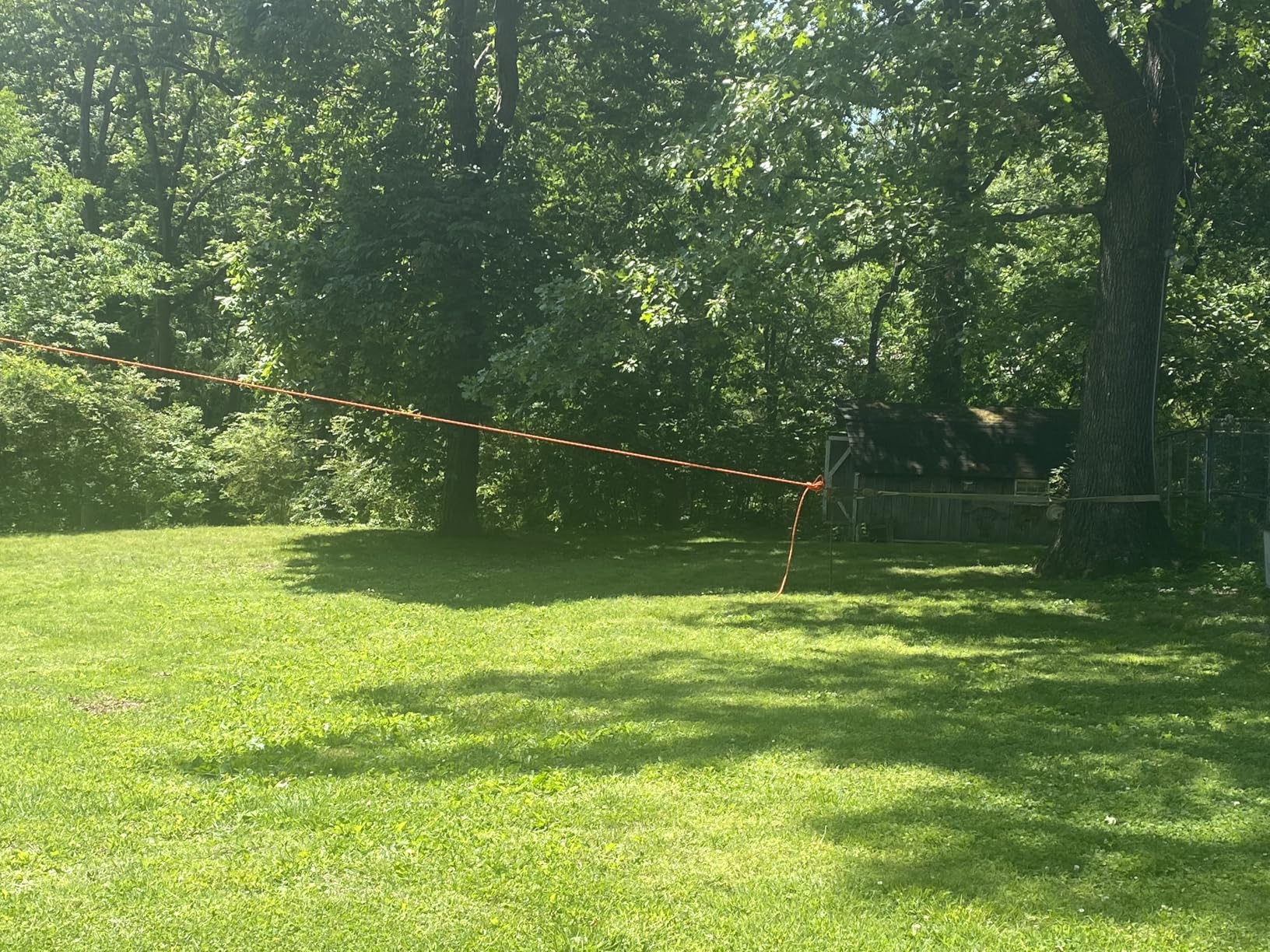 Double Braided Arborist Rigging Rope - 3/8 in X 100 ft 48 Strands Rappelling Outdoor Pulling Heavy Duty Polyester Bull Rope for Swing Tree Work Camping Rescue Hiking - Orange customer photo 2