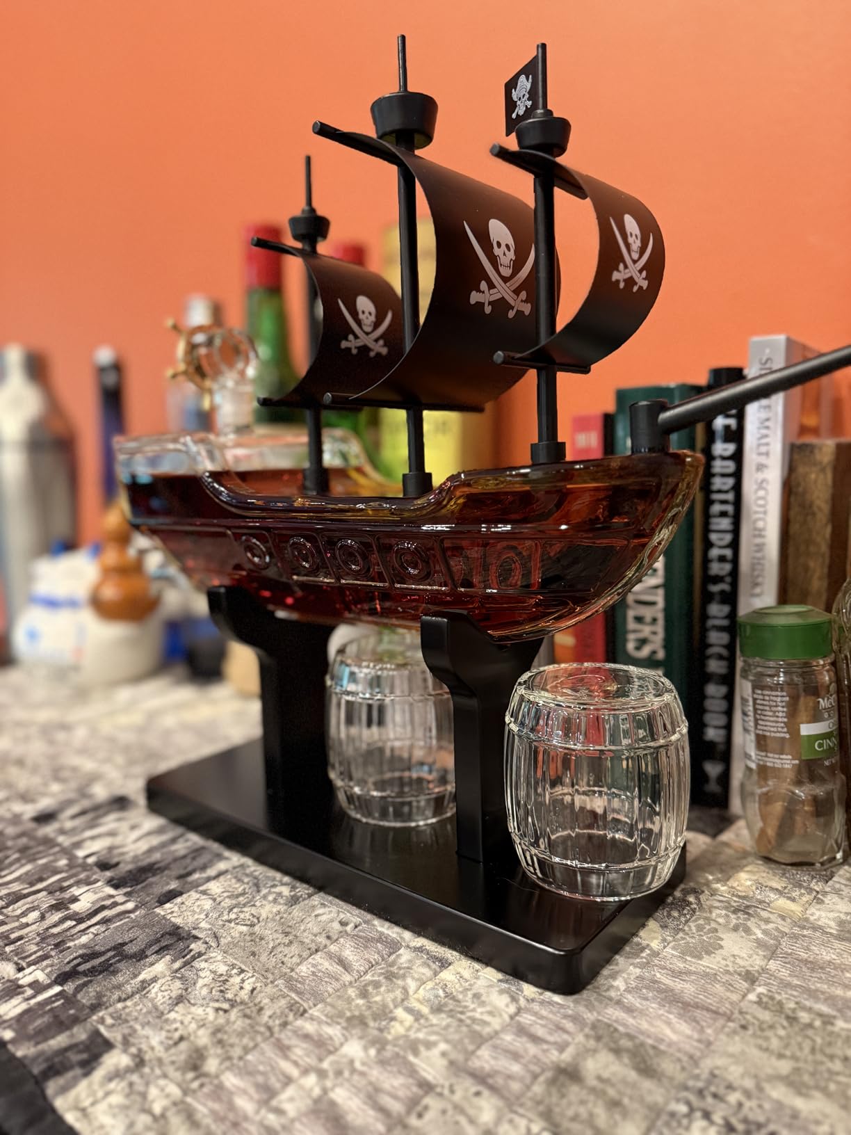 Kollea Birthday Gifts for Men Dad, Pirate Ship Whiskey Decanter Set with 2 Glasses, Liquor Dispenser for Home Bar, Funny Gift Ideas for Him, Husband, Father, Boyfriend, Christmas, Sailor & Captain customer photo 1