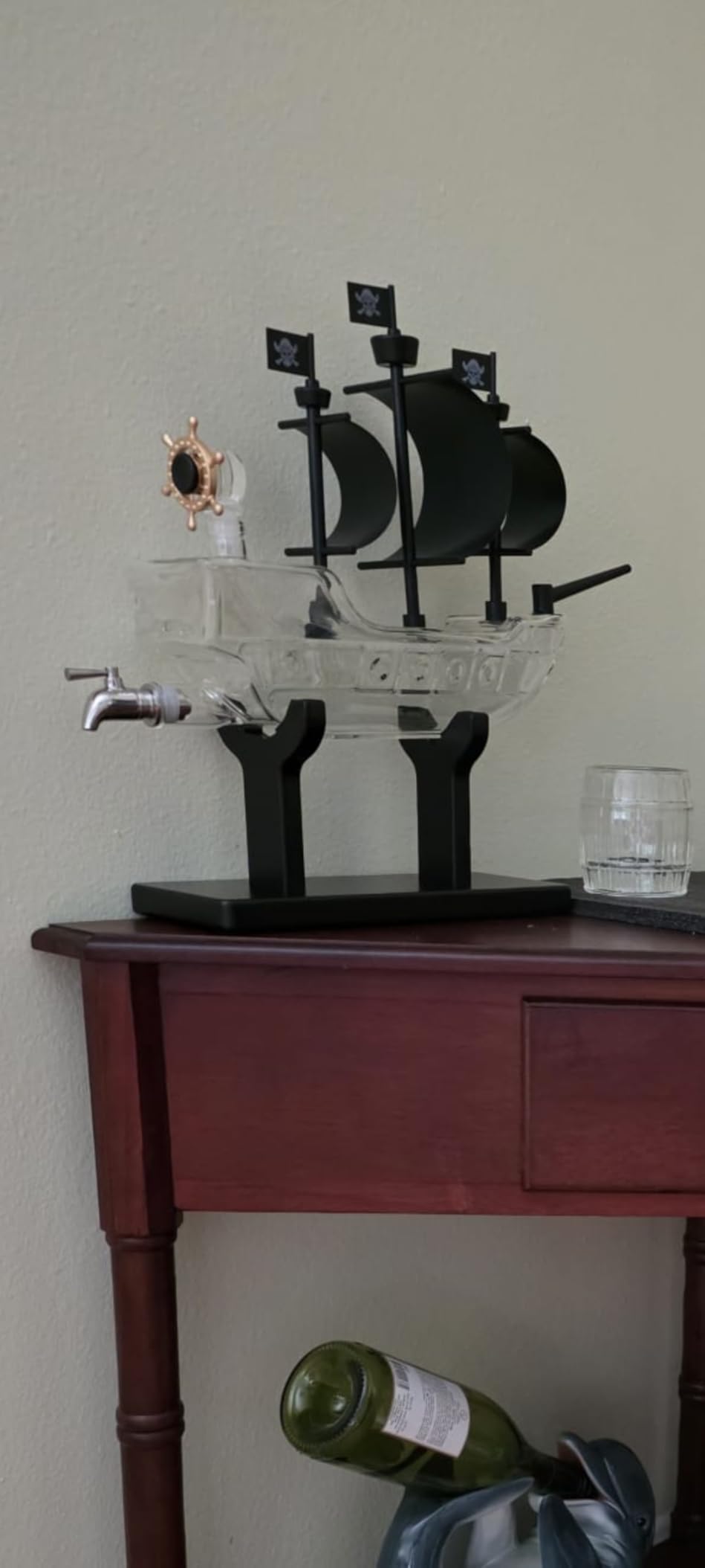 Kollea Birthday Gifts for Men Dad, Pirate Ship Whiskey Decanter Set with 2 Glasses, Liquor Dispenser for Home Bar, Funny Gift Ideas for Him, Husband, Father, Boyfriend, Christmas, Sailor & Captain customer photo 2
