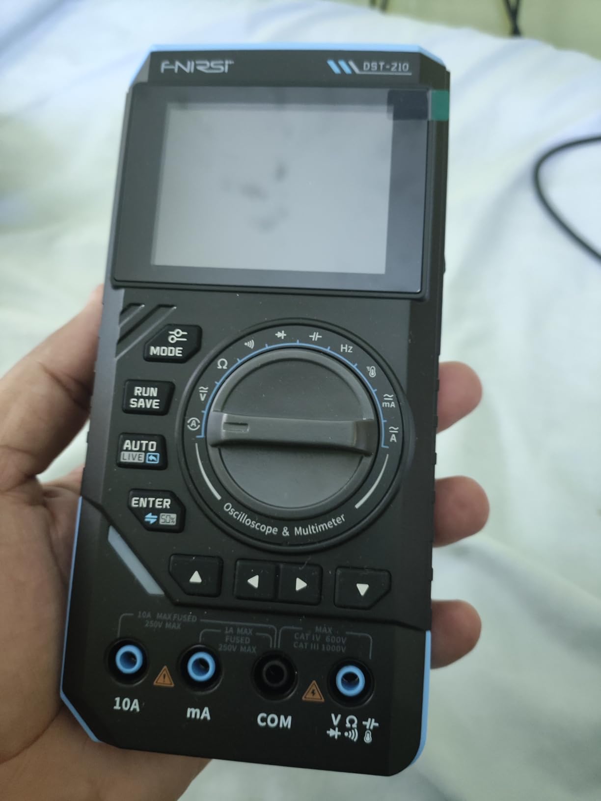FNIRSI DST-210 3-in-1 10MHz Handheld Oscilloscope Multimeter DDS Generator | 48MS/s, 19999-Count TRMS Rechargeable Multimeter, Auto-Ranging AC/DC Voltage/Current, Resistance for Automotive & Electronics customer photo 2