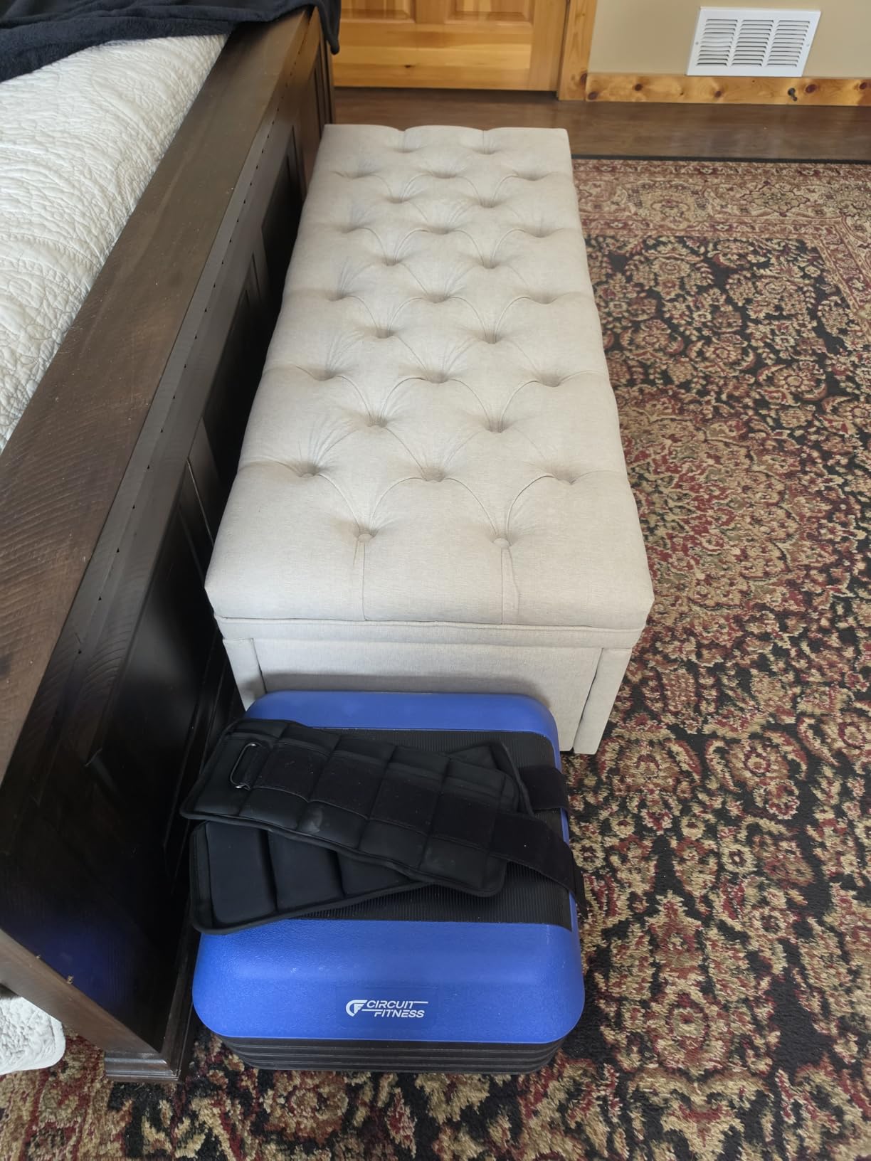 Mangodan Storage Ottoman Bench, Tufted Ottoman with Storage for Living Room, Large Modern Entryway Benchs customer photo 2