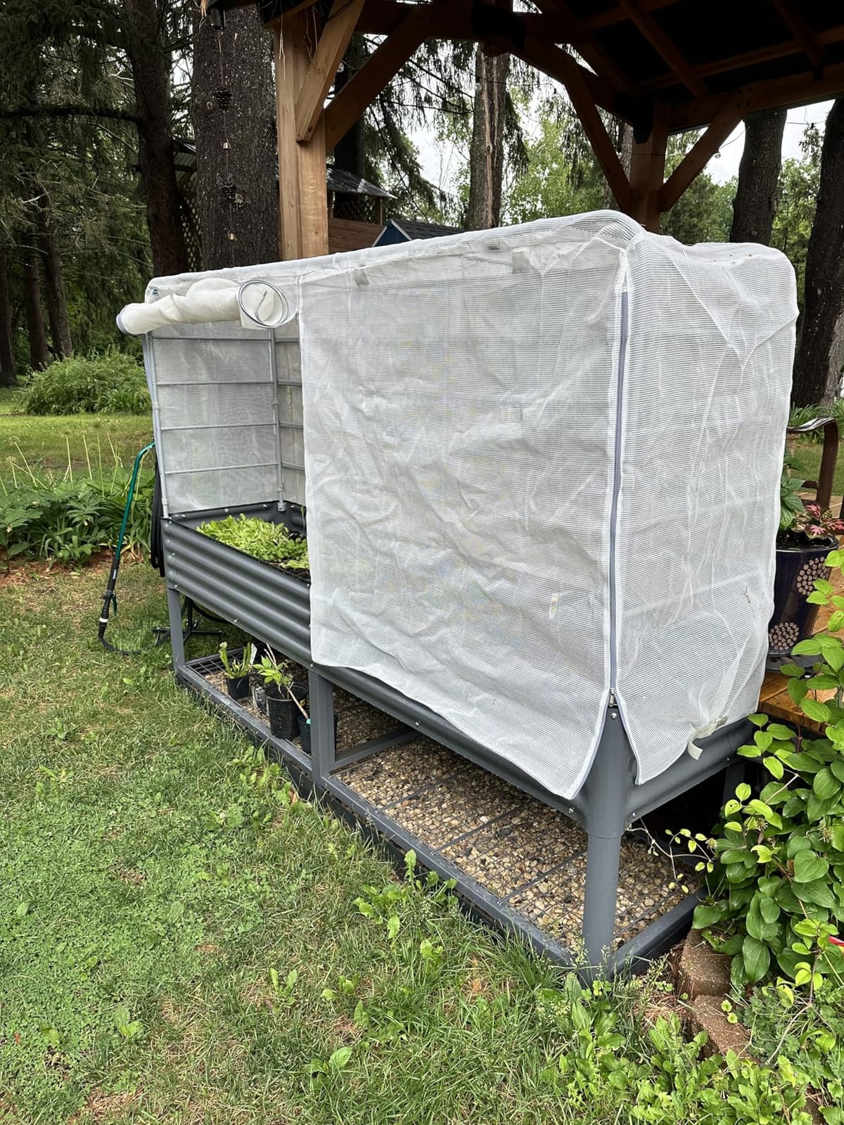 Vego garden Mesh Cover System for 2' x 4' Elevated Raised Garden Bed-V Series, 4 in 1 Trellis and Cover for Plants, Garden Bed Not Included customer photo 1