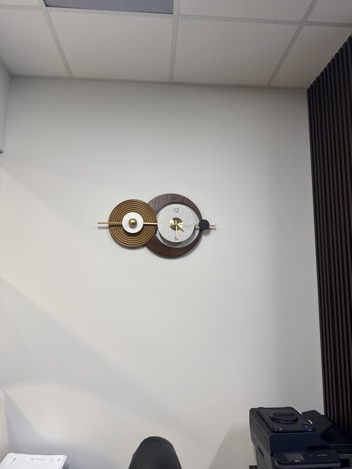 39X20 inch Extra Large Modern Wall Clock | Wood and Metal Decorative Clocks for Living Room, Silent Non Ticking Hanging Clock for Home Office Wall Art customer photo 1