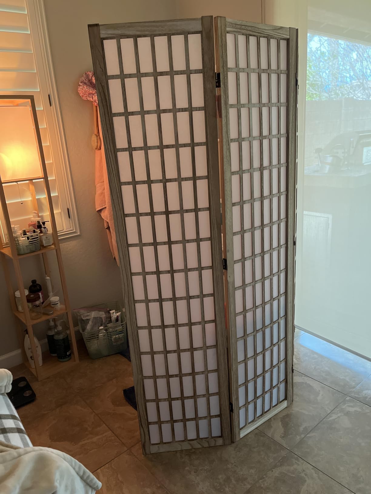 VEVOR Room Divider, 4 Panel Japanese Room Divider, Folding Privacy Screen Indoor, Portable Partition Dividers and Decoration Screens, for Room Separation, Home, Office, Restaurant & Bedroom (Natural) customer photo 1