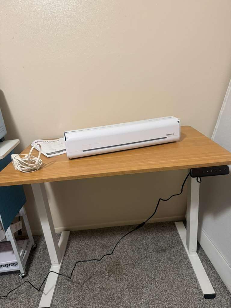 SANODESK 71x32'' Large Electric Computer Height Adjustable Standing Desk, Black Frame+Black top customer photo 2