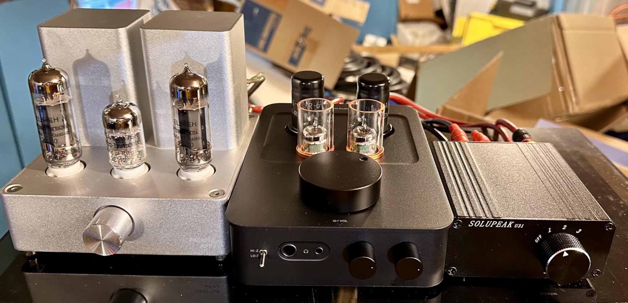 Fosi Audio GR70 Tube Headphone Amp Preamp, Authentic Tube-Amplification with Vacuum 5654W*2 & 6AC7*2, Mini HiFi Preamplifier for Home Audio, 3.5mm & 6.35mm Jacks Supporting 16-300 ohms Impedance customer photo 1