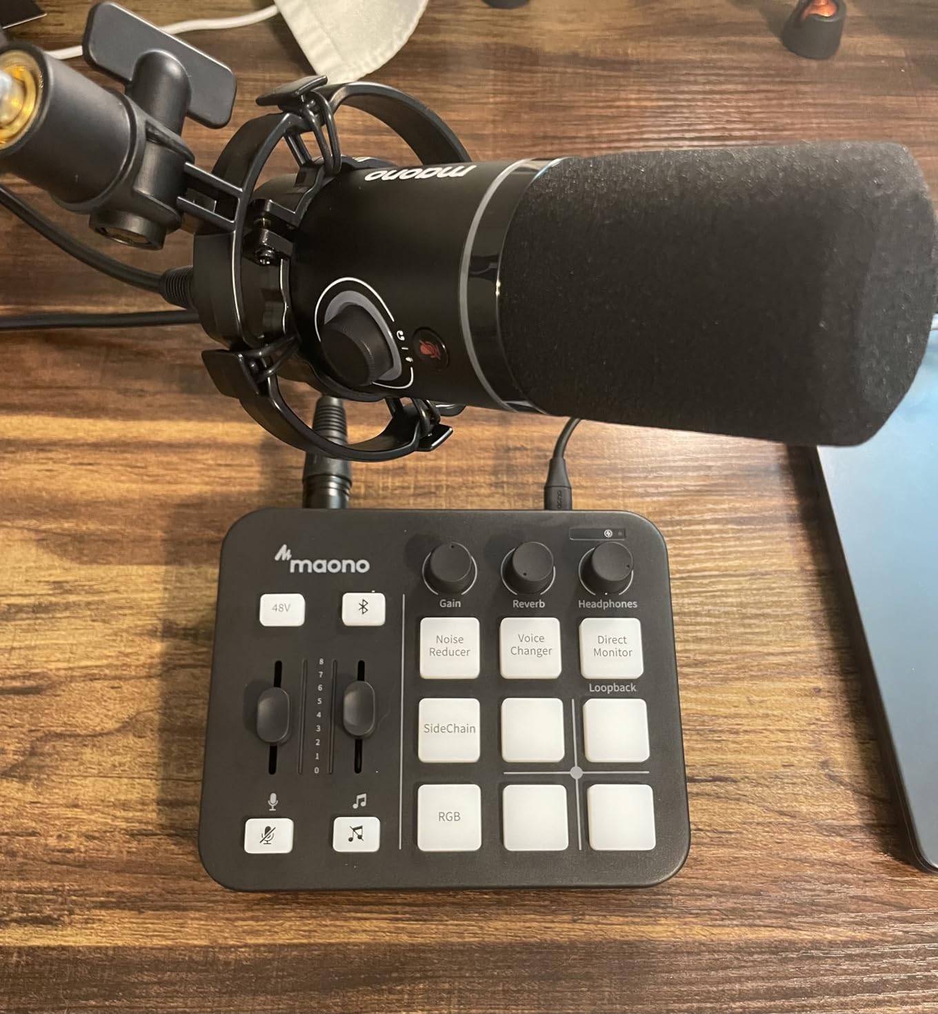 MAONO G1 NEO & PD200XS Gaming Bundle: Audio Mixer and XLR Dynamic Mic | noise reduction, live podcast sessions, recording, creator desk setup, fun controls, complete starter streaming workflow customer photo 1