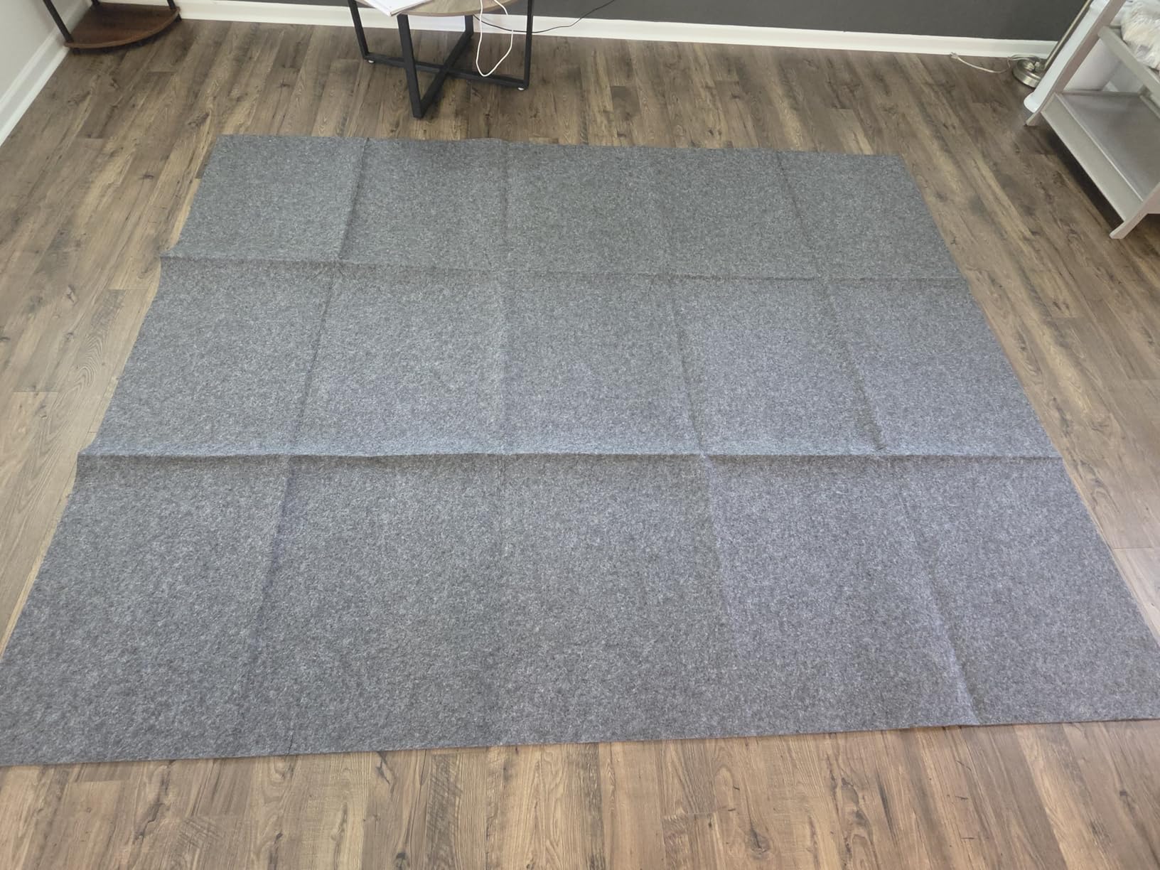 Veken Non Slip Cushioned Rug Pad Gripper, Felt and Silicone Backing, 9 x 12 Ft, 1/4 inch Thick Carpet Liner Protector Mat for Area Rugs and Hardwood Floors customer photo 1