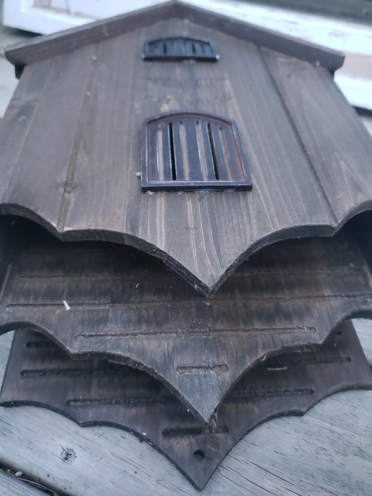 Bat House for Outdoors, Large Double Chamber, 100-Capacity | Bat Box for Backyard, Weather-Resistant, Easy to Hang, Black Brown customer photo 2