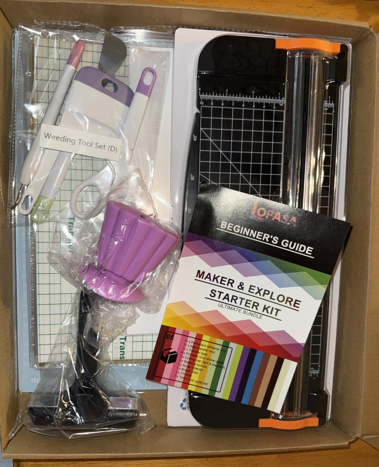 Starter Kit Bundle Accessories Compatible with Cricut Machine | for Maker 4, 3 & Explore 5, 4|Tool Set and Craft Supplies|12'' x12'' Vinyl|Essential for Decals, Stickers & HTV customer photo 2
