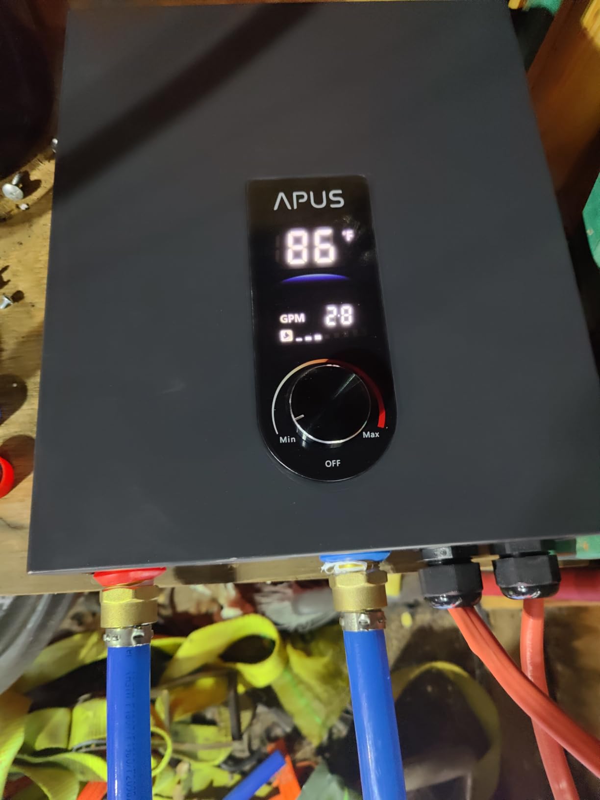 APUS 27kW Electric Tankless Water Heater, 240V, Up to 6.5 GPM, 3s Instant | Whole Home 3-4 Points Supply, LED Display, 86-140°F, Self-Modulating, Compact Design, 99.8% Thermal Efficiency customer photo 1