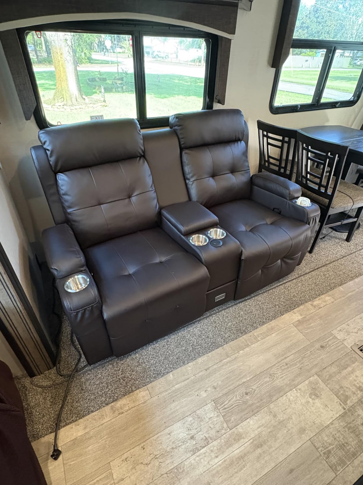 880LBS Big and Tall Reclining Loveseat, Loveseat Recliner with 8-Gear Silent Massage, 90% Pre-Assembled Home Theater Seating with USB-A & Type-C, Wall Hugger Recliners RV Loveseat Sofa for Living Room customer photo 1