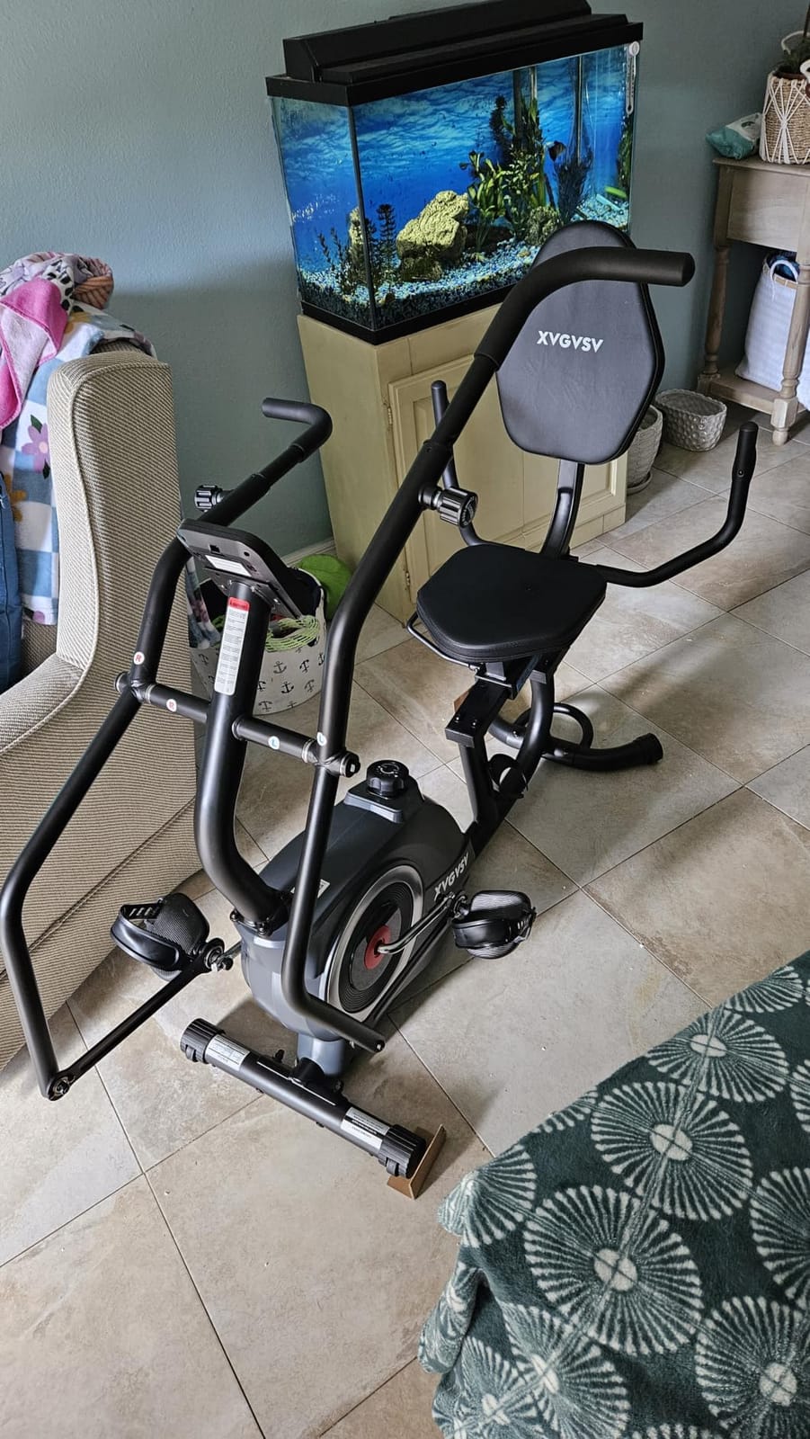 Recumbent Exercise Bike, Stationary Bike for Home with Arm Exercise | Recumbent Bike with 400LB Whisper-Quiet 16 Levels Magnetic Resistance Heart Rate and Multi-Function LCD Comfortable Seat customer photo 1