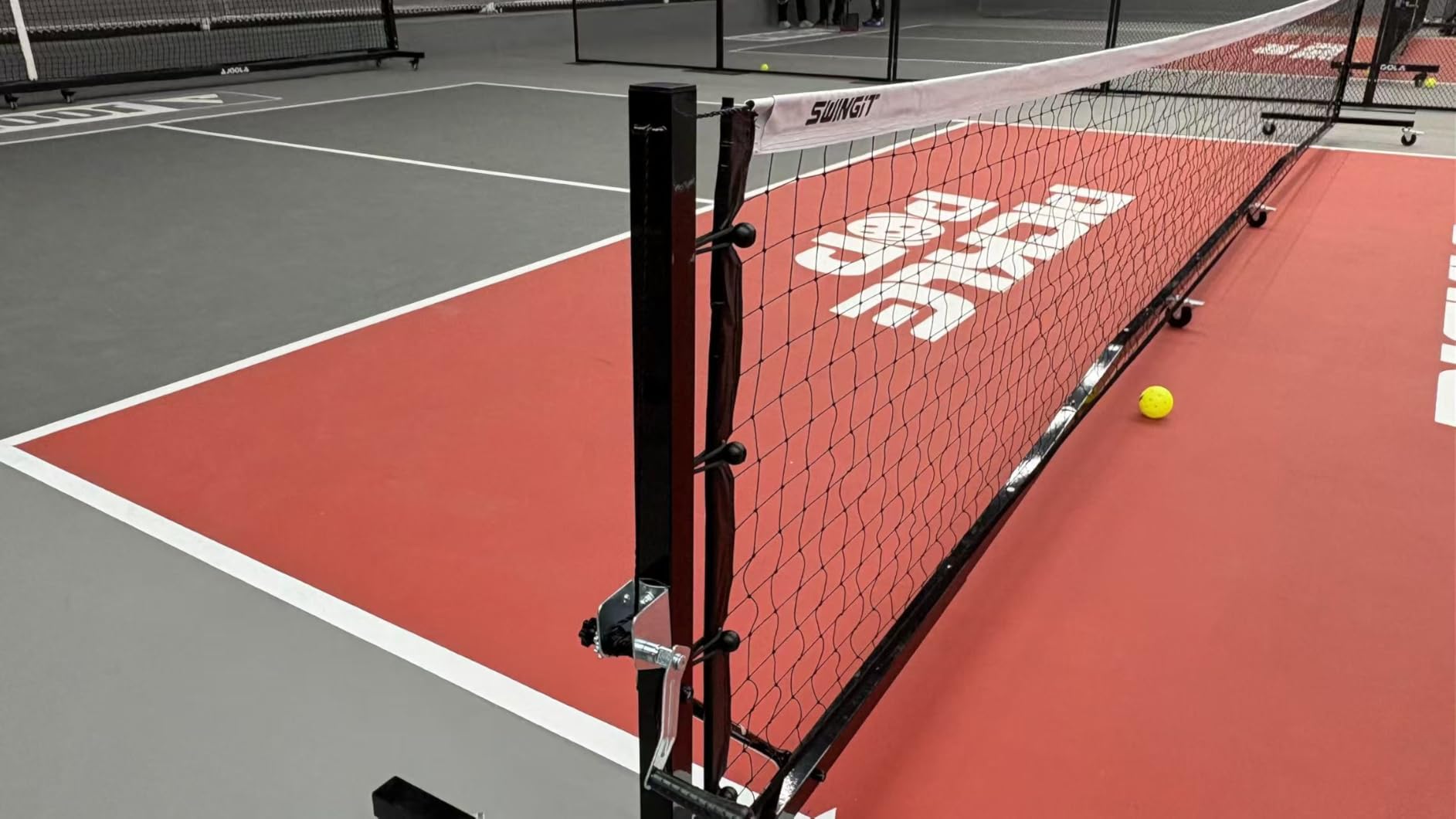 Pro Pickleball Net with Wheels, Hand Crank Tension System, 22ft Tournament IFP Regulation Size, Heavy Duty Frame, Anti-Sag, Locking Wheels, Perfect for Outdoor Court & Indoor Gym customer photo 1