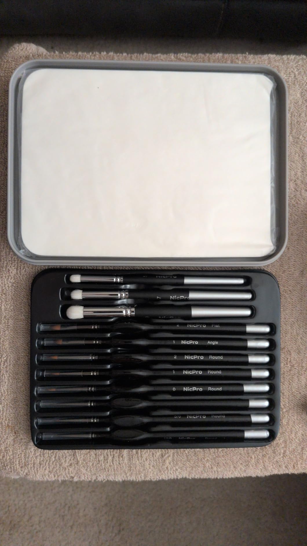 Nicpro Miniature Painting Kit with Wet Palette, Painting Handle & Brushes | Miniature Painting Handle, 11PCS Detail Paint Brushes Drybrush, 50PCS Wet Pallet Paper, 2PCS Sponge, Brush Holder customer photo 1