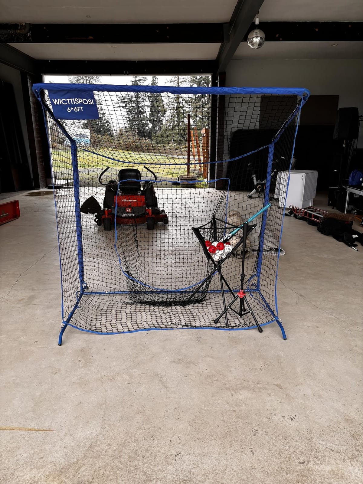 Baseball Softball Net with Blocking System, Batting Cage Practice Net | All-Around Ball Containment, Heavy-Duty Pre-Assembled Metal Frame, 7-Ply Tear Resistant Net, for Backyard Hitting & Pitching customer photo 2