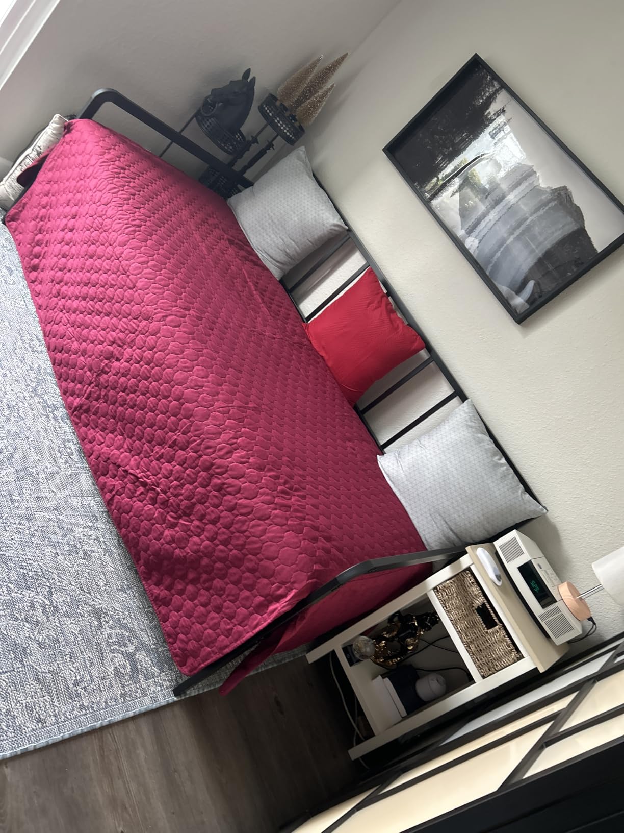 Lutown-Teen Twin Daybed Frame, Metal DayBeds, Heavy-Duty Steel Slats, Black | 700 lb Capacity, 12-Inch Underbed Storage, Bedroom Daybed or Living Room Sofa, Non-Slip Leg Pads, 20-30 Minute, Assembly customer photo 1
