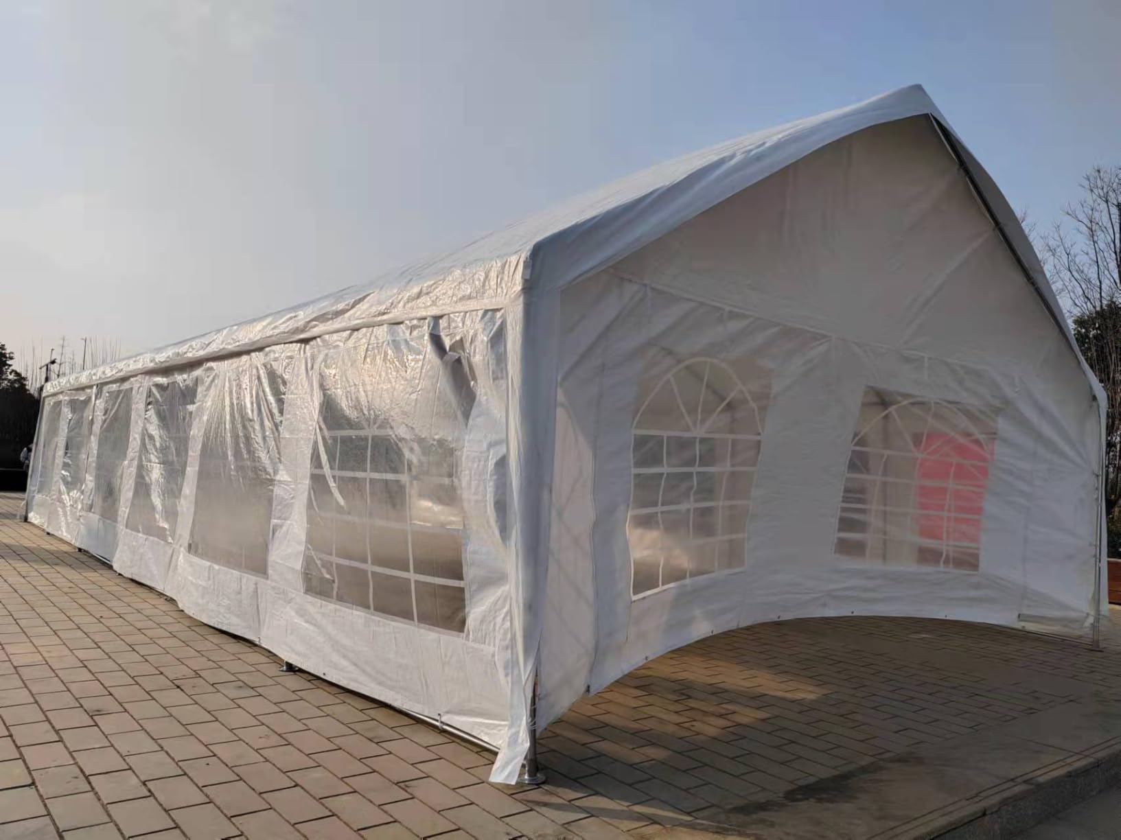 Party Tent 16x32Ft Outdoor Canopy Gazebo Heavy Duty Large Event Shelter Carport White for Wedding Parties BBQ customer photo 1