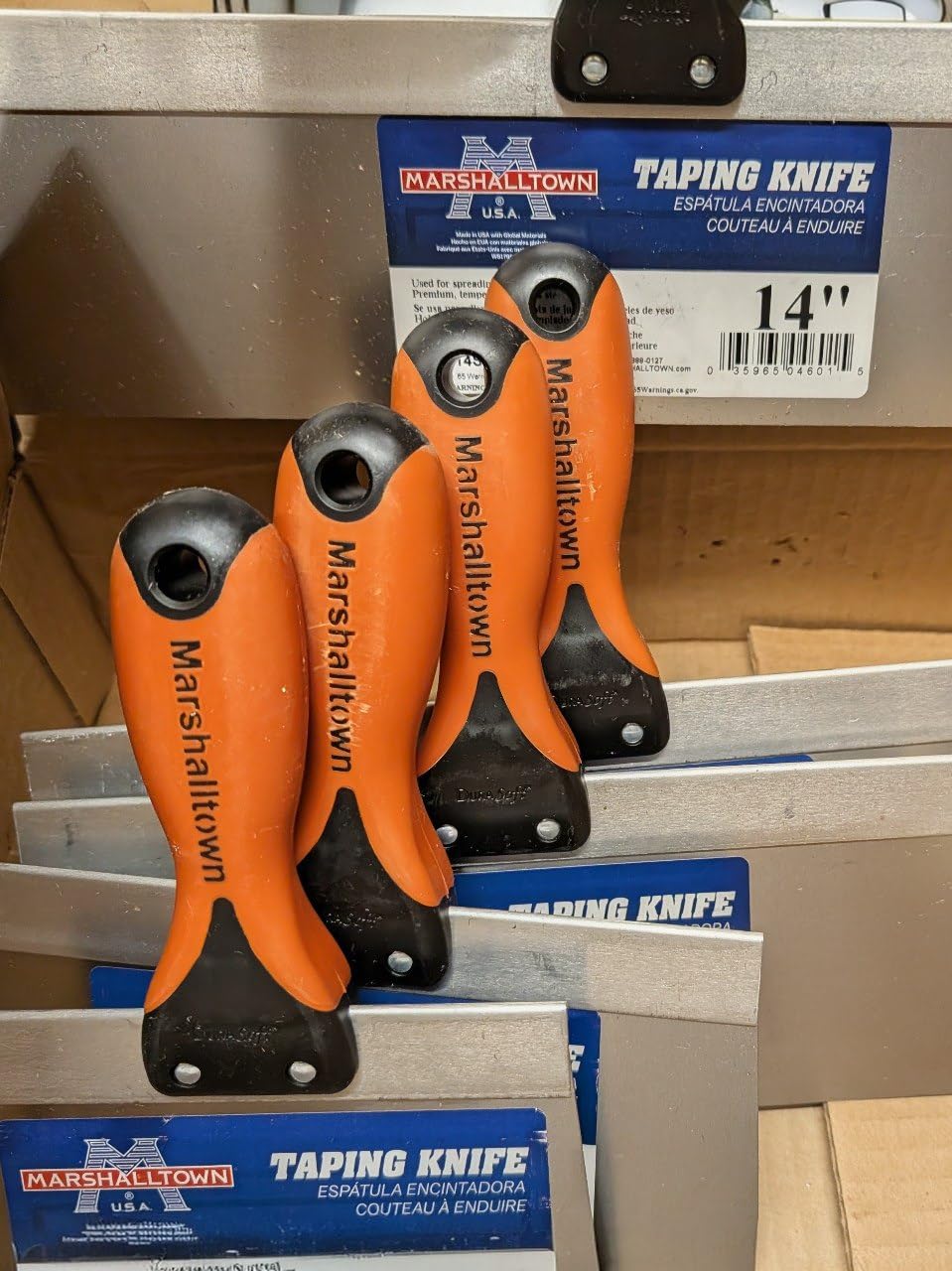 MARSHALLTOWN Drywall Taping Knife Set, 5 Piece, Mud Knife Tool Kit | Five Taping Knives, 6, 8, 10, 12, 14 Inch, Tempered Stainless Blades, Aluminum Backing, DuraSoft Handles, DTKTP2 customer photo 2