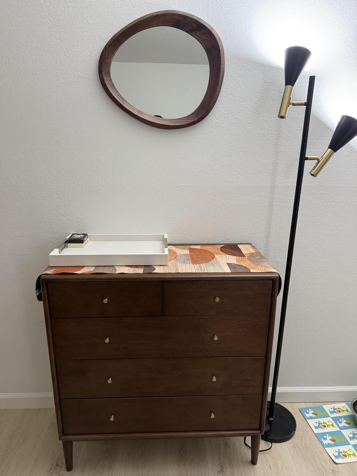 Solid Wood Dresser, 5 Drawer Dresser for Bedroom, Solid Wood Storage Organizer, Modern Chest of Drawers for Living Room, Hallway, Closet, Natural Oak (21