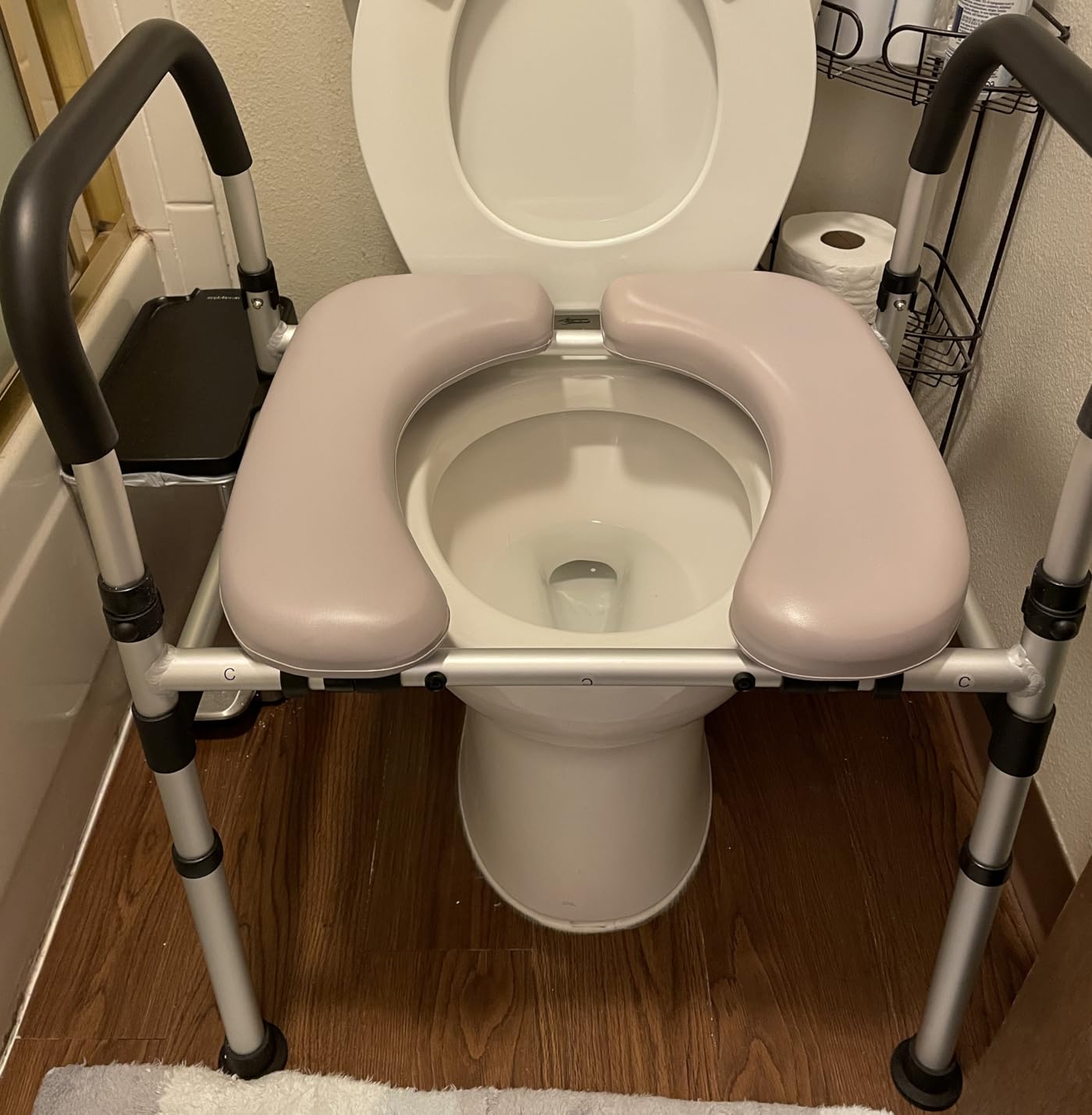 Toilet Seat Riser for Seniors, Raised Toilet Seat with Handles - FSA/HSA Eligible, Adjustable Height & Width, Supports 400 lbs - Universal Fit for Elderly, Handicap, Post-Surgery & Pregnancy customer photo 1
