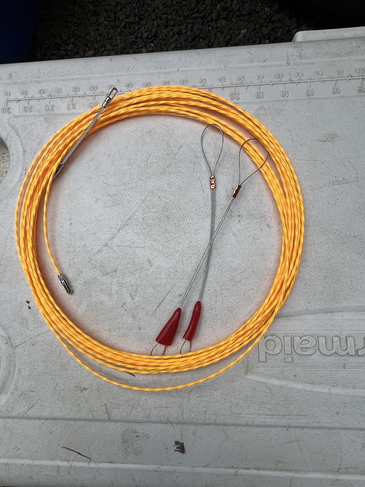 Electrical Fish Tape 10m | 3.0 mm Wire Fish Tape Wire Puller | Wire Snake for Running Wire through Wall | Retractable Cable Pulling Tools with 2 Guide Springs | Wire Feeder customer photo 2