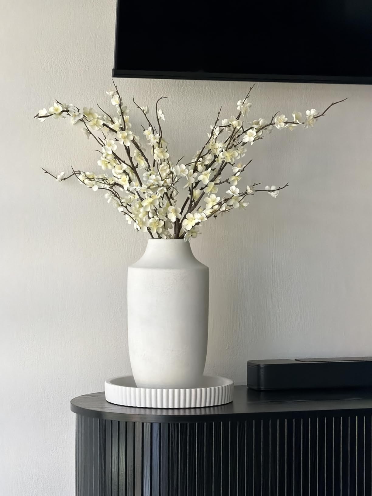 Ceramic Vase Set of 3, Modern Decorative Vases for Home Decor, Small Flower Pottery Vase Sets, Boho Farmhouse Rustic Vases for Living Room, Kitchen, Bedroom, Bathroom, Shelf, Table customer photo 1