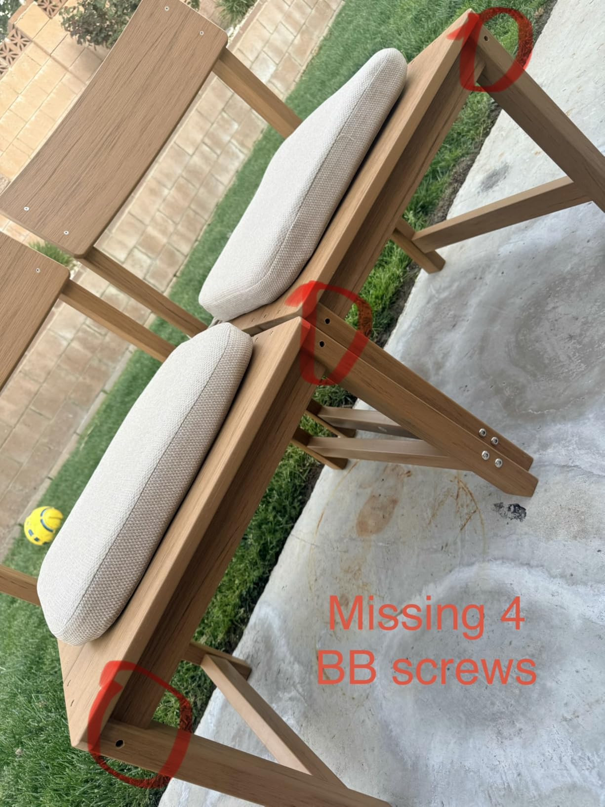 Jocoevol 9 Piece Patio Dining Set for 8 HIPS Outdoor Table and Chairs All-Weather Patio Furniture Set with Umbrella Hole for Backyard Poolside Garden, Wooden Color customer photo 2