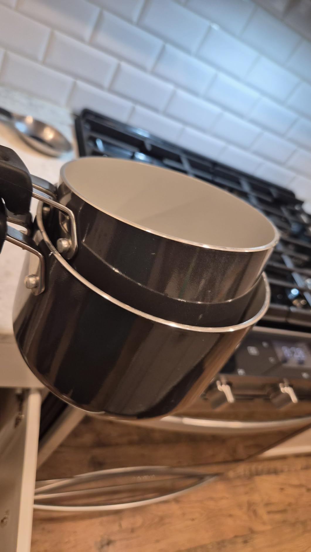 Tramontina Ceramic Non Stick 11-Piece Nesting Pots and Pans Set - Dark Gray | Stackable Kitchen Cookware Set with Lids, Dishwasher and Oven Safe customer photo 2