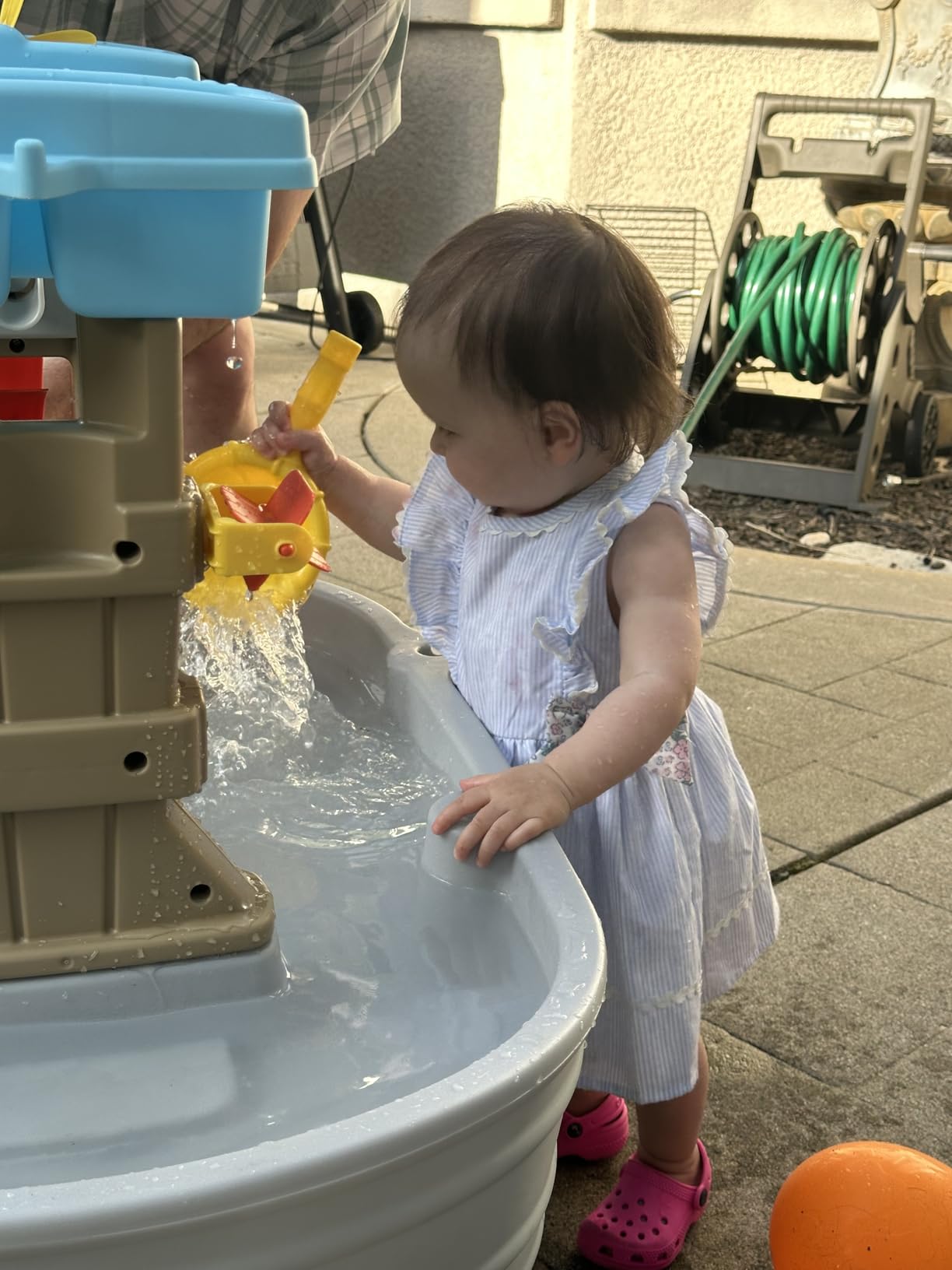 Step2 Rain Showers & Flow Kids Water Table, Outdoor Toddler Activity Table, 15-Piece Accessory Set, Ages 1.5+ Years Old, Multicolor (Gray, Blue, Red) customer photo 2