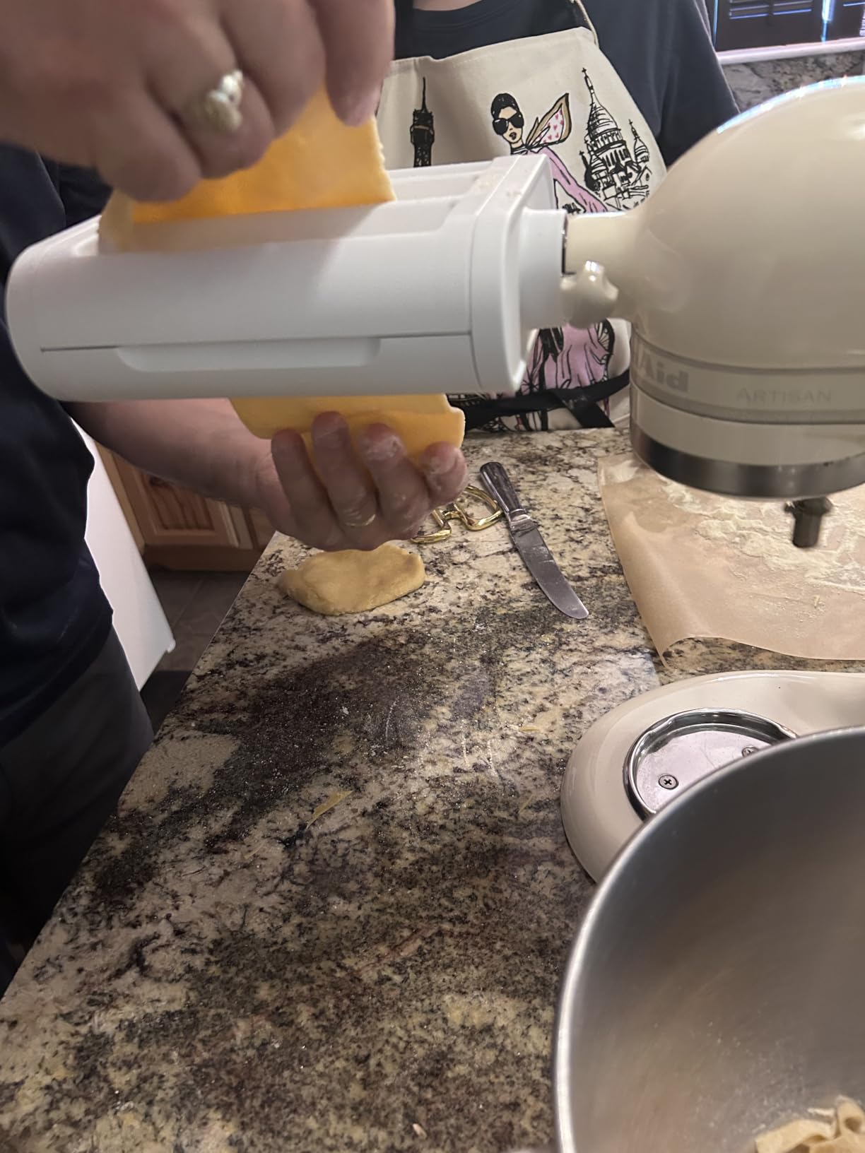 KitchenAid 3-in-1 Pasta Attachment for KitchenAid Stand Mixers, KSM3PPA | Fits all KitchenAid Stand Mixers power hub, Make fresh homemade pasta in 4 simple steps, Stainless Steel rollers and cutters customer photo 1