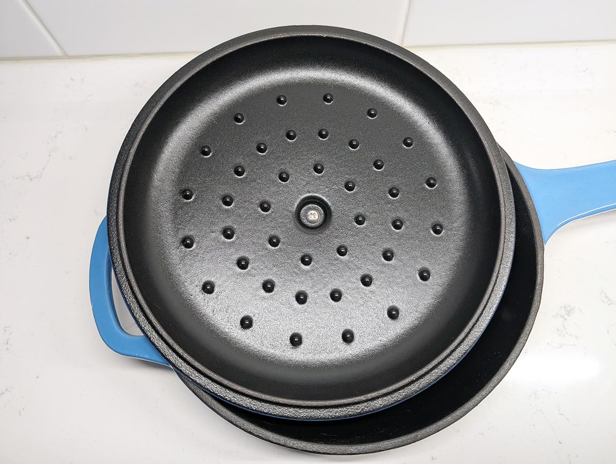 Best Choice Products 6-Piece Cast Iron Cookware Set, Ceramic Coated 6Qt Dutch Oven, 2Qt Skillet W/Lid, 10
