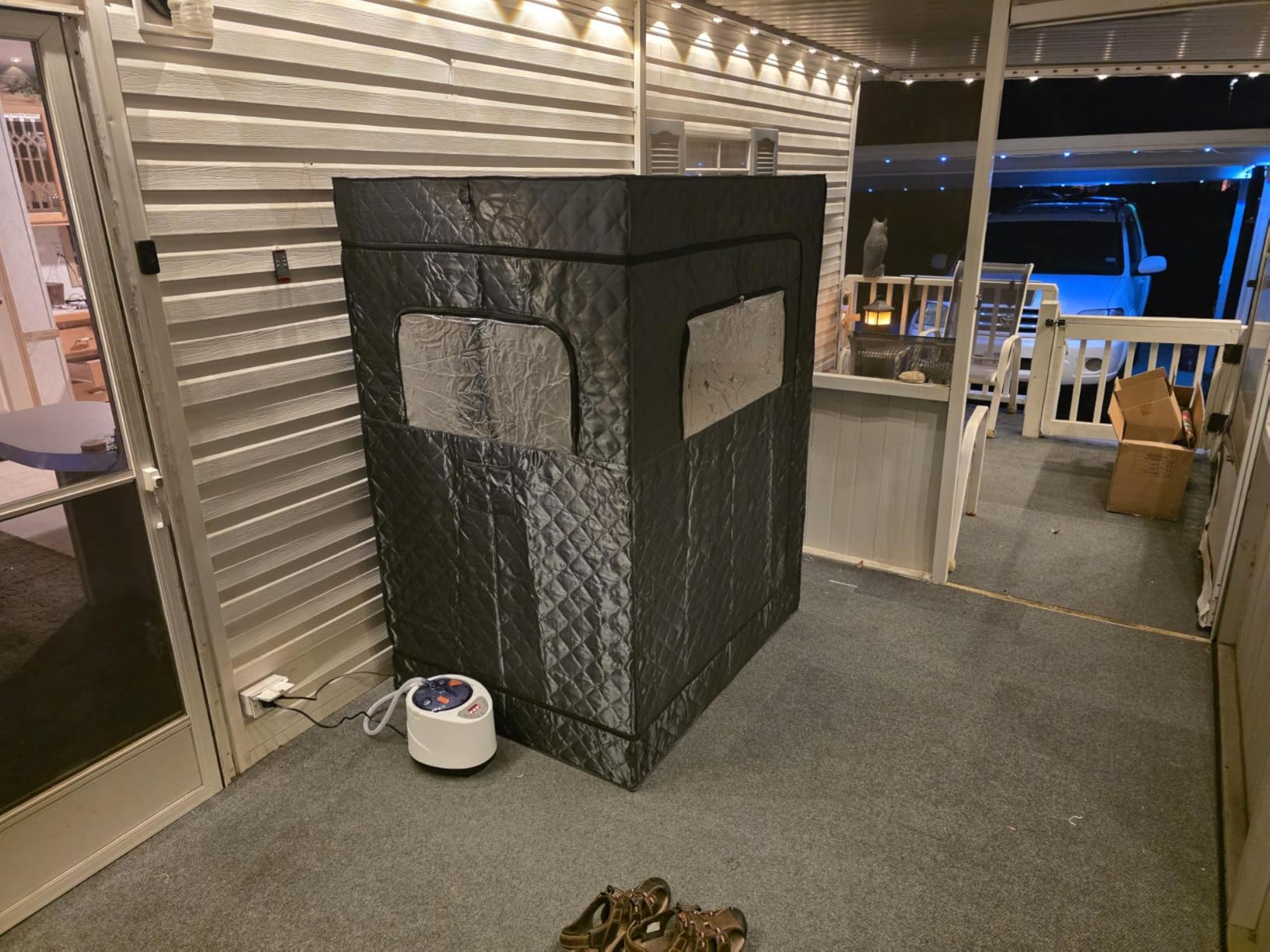 Portable Sauna for Home Full Body Personal Sauna Steam Sauna at Home Spa with 2.6L 1000W Steam Generator, 90 Minute Timer, Foldable Chair, Remote Control Included (Dark Grey) customer photo 1
