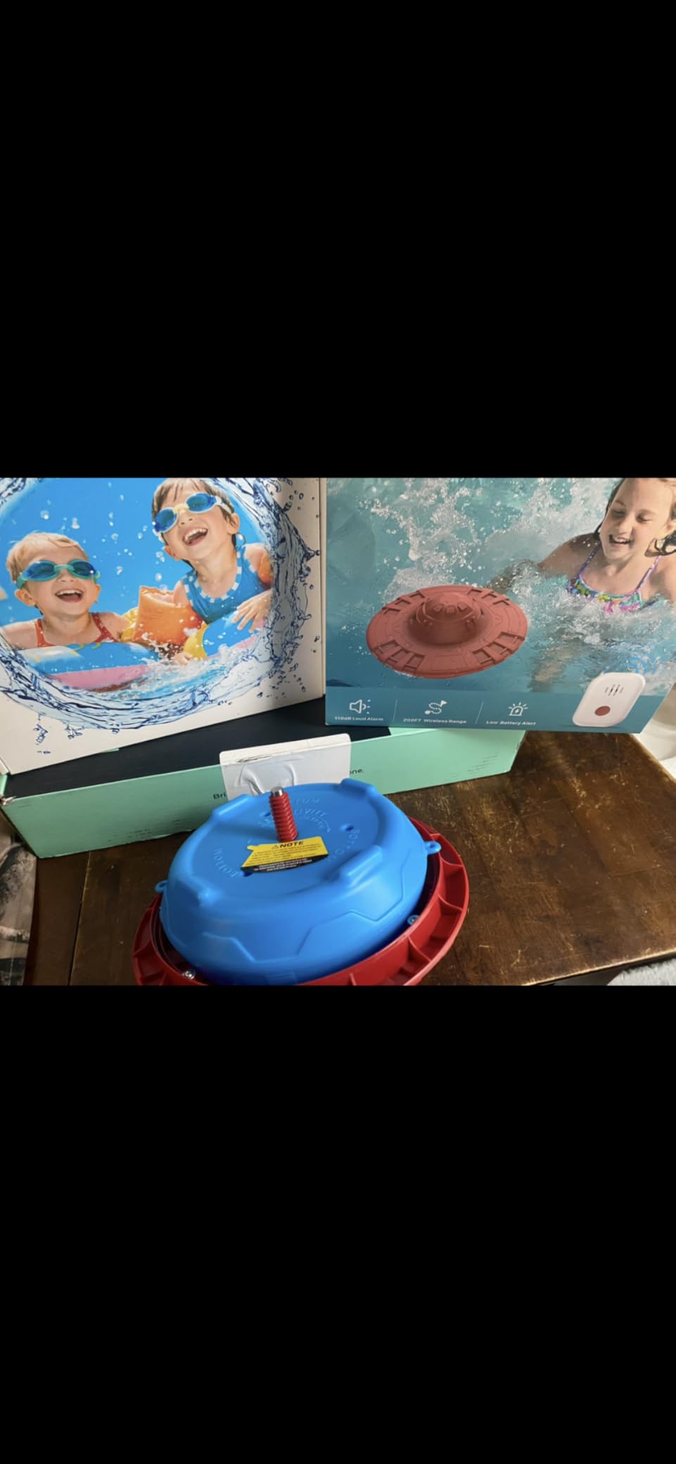 Pool Alarm for Inground & Above Ground Pools - Floating Pool Safety Alarm with 110dB Siren, Adjustable Sensitivity, Weatherproof - Covers up to 20' x 40' - Protects Kids & Pets (Blue) customer photo 1