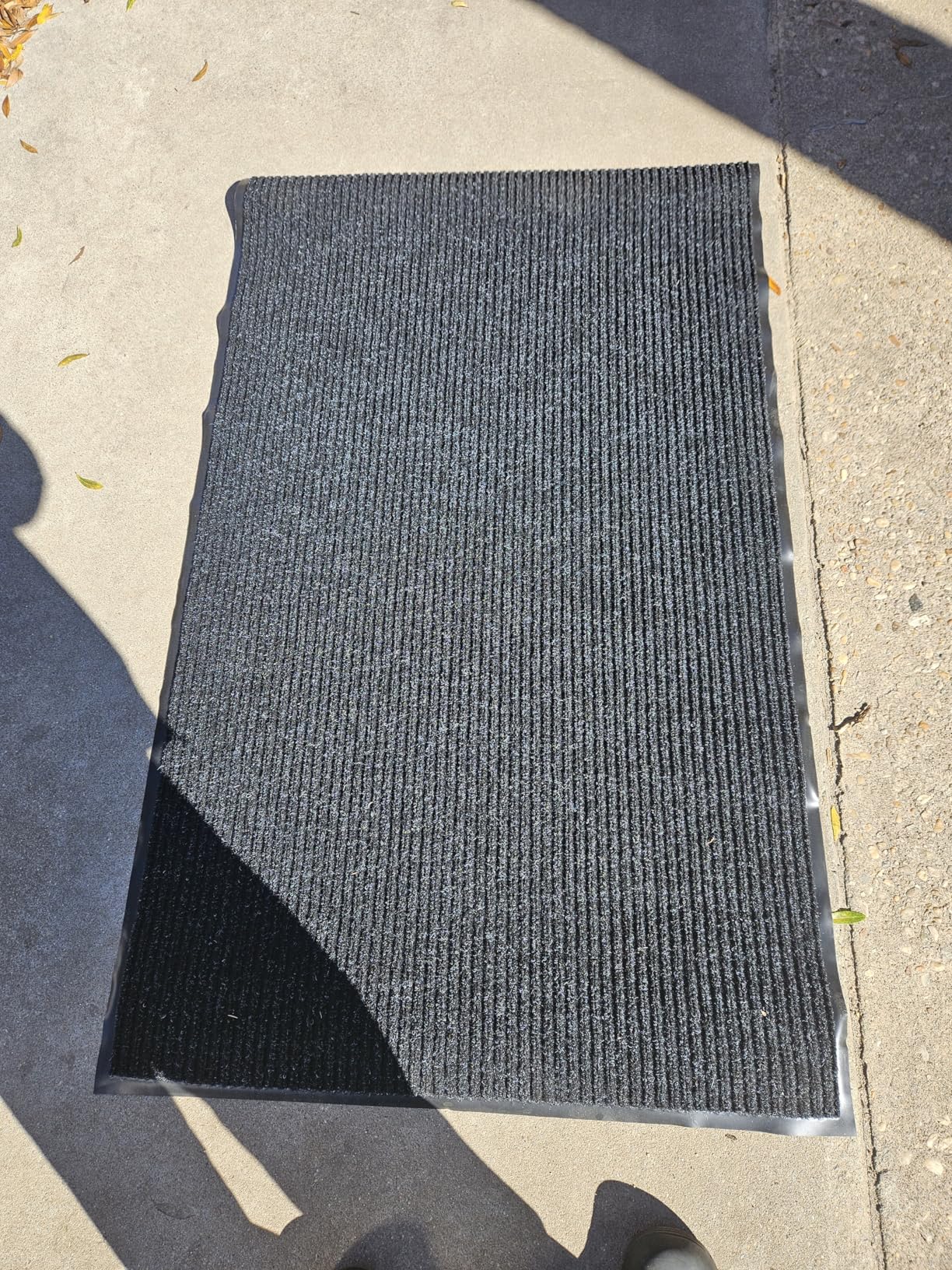 Large Door Mat 3' x 5' Charcoal, Heavy Duty Commercial Floor Mat, Industrial Floor Mat for High Traffic Areas, Or Business Entryway Nonslip Rubber Backing. customer photo 2