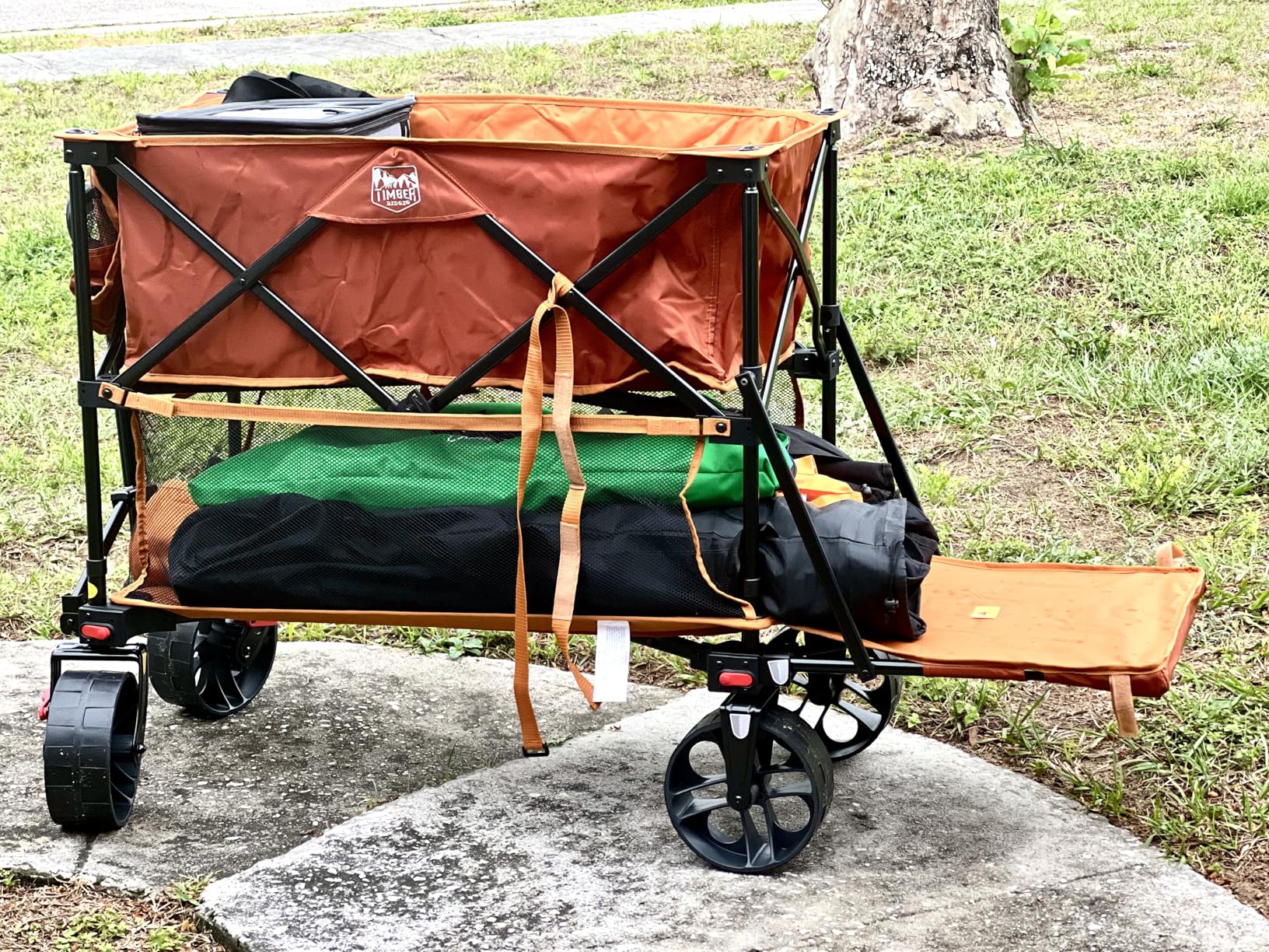 TIMBER RIDGE 400L Folding Double Decker Wagon with Brakes, 54