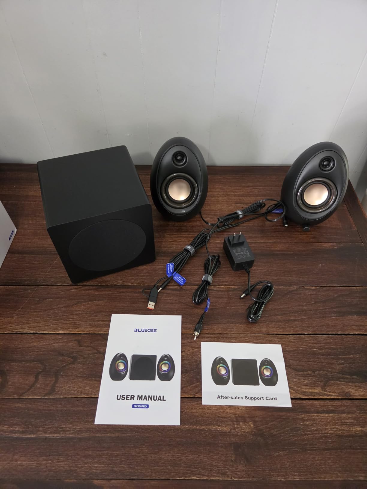 Bluedee Computer Speakers with Subwoofer, 2.1 PC Speakers, 80W Peak Power | DSP-Tuned Sound, Deep Bass, Adapter Powered, Bluetooth 5.4 & USB/USB-C/AUX, RGB Desktop Speakers for Laptop & Monitor customer photo 2