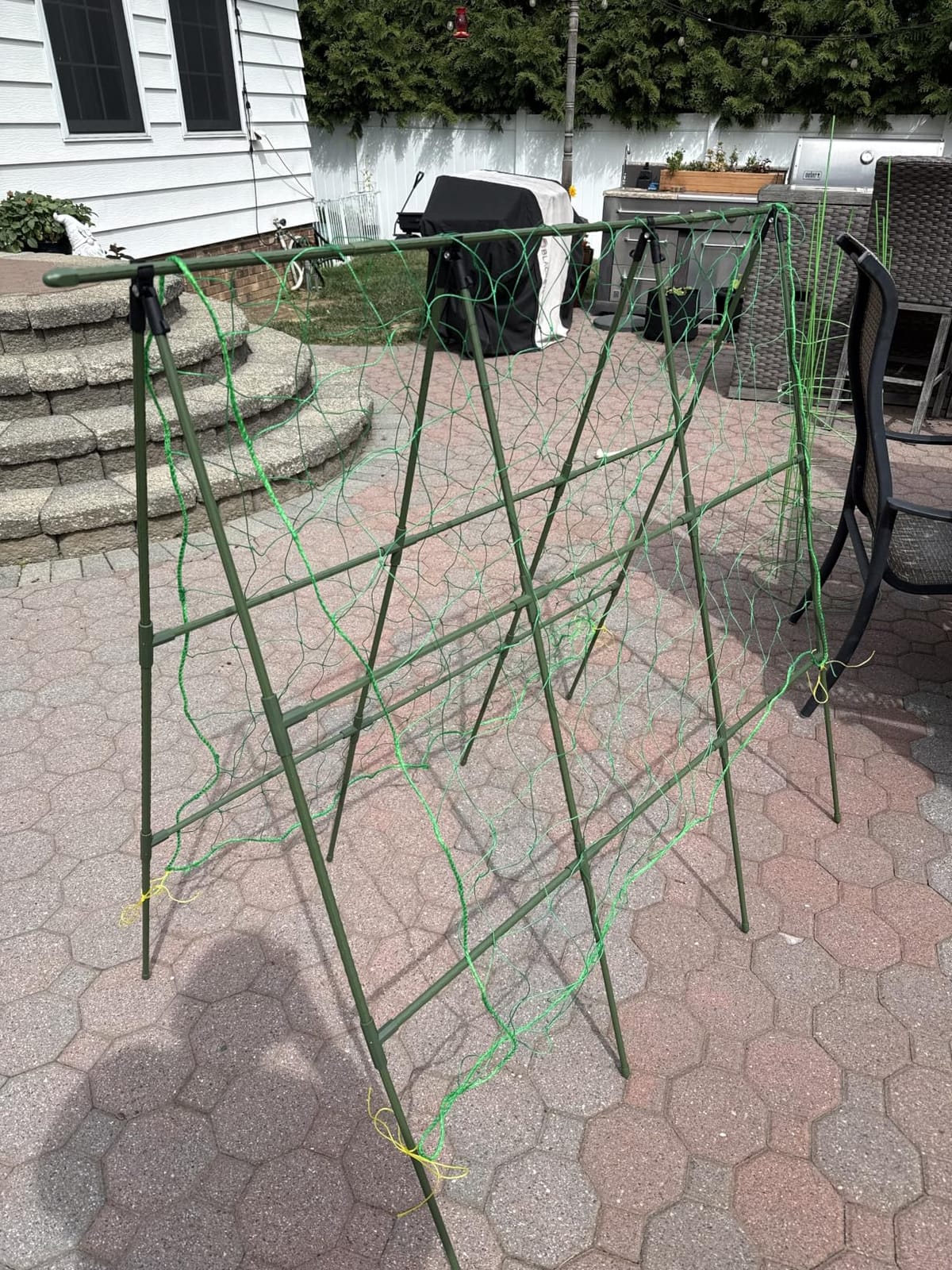 50x50 Cucumber Trellis for Raised Bed - A Frame Garden Trellis for Climbing Plants Outdoor - Cucumbers, Pea, Zucchini, Squash,Tomato, Green Bean, Vine, Watermelon, Melon, Pumpkin customer photo 2