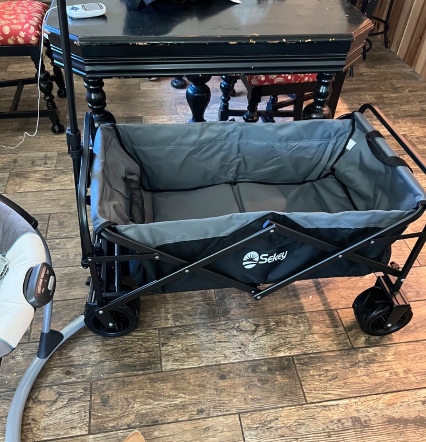 Sekey 1000lbs Heavy Duty Steel Garden Cart for Yard & Farm, Utility Wagon with Removable Sides (Convert to Flatbed), 10