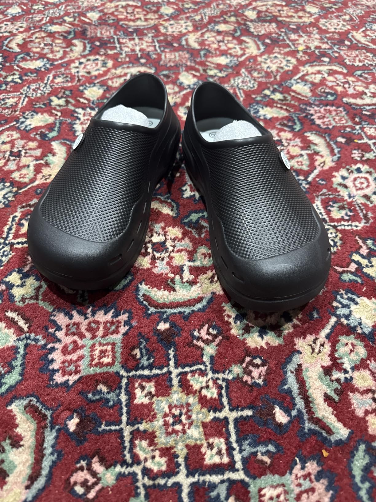 Slip Resistant Work Shoes for Men Women, Waterproof Oil Resistant Chef Shoes, Lightweight Non Slip Kitchen Clogs for Food Service, Restaurant, Nursing, Healthcare customer photo 2