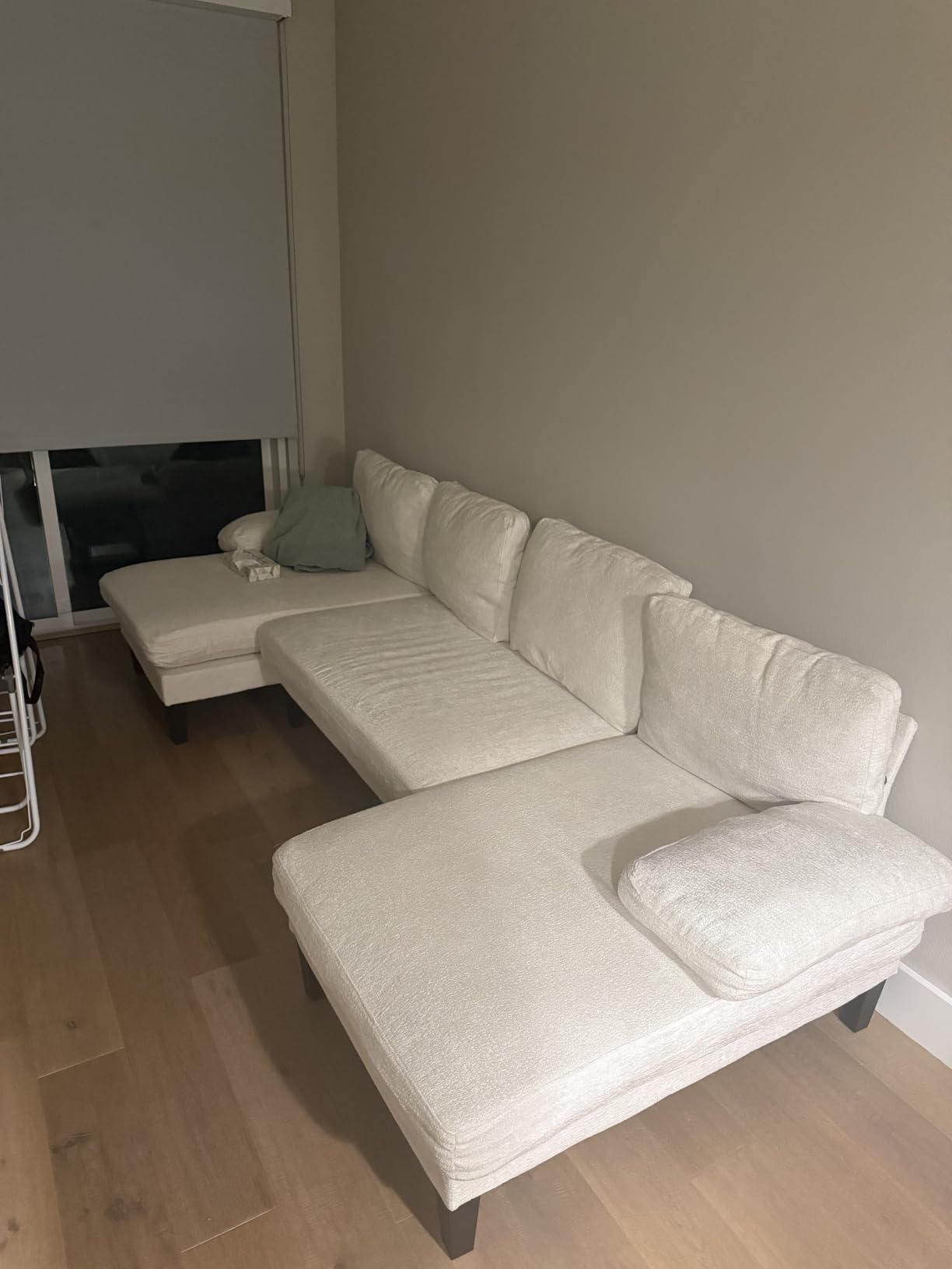 U-Shaped Sectional Couches for Living Room | 112 Inch Modern Sectional Couch | Dark Grey Chenille Sofa with Double Chaise for Apartment customer photo 2