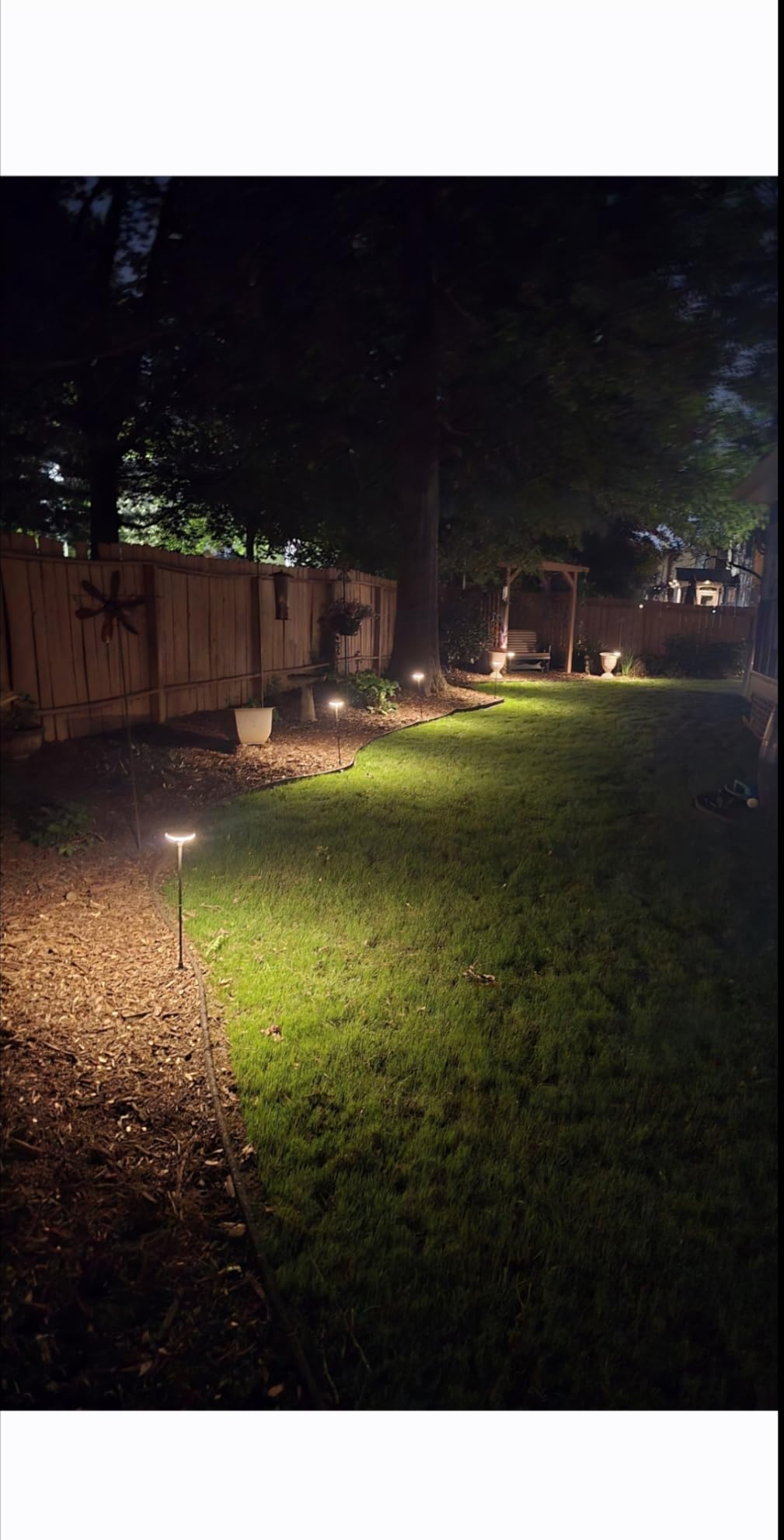 LETMY Solar Pathway Lights Outdoor, 8 Pack Bright Solar Garden Lights | 8 Bright LED, 3000K Warm White, 12-16H Runtime, IP65 Waterproof, Auto On/Off, Landscape Lighting for Yard, Path & Garden Lawn customer photo 2