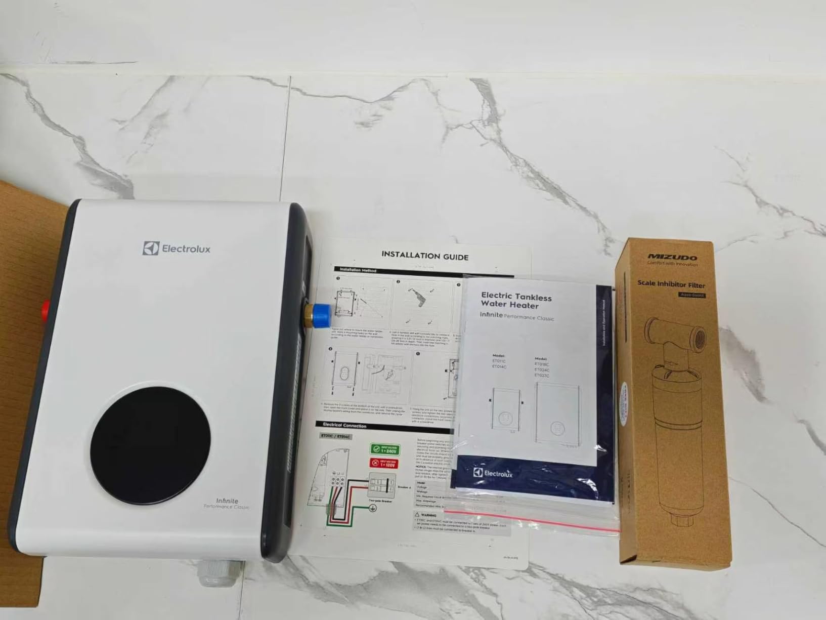 Electrolux 18kW Tankless Water Heater Electric 240v, Max 4.2 GPM, Wifi | Voice Control, with Scale Inhibitor, Whole House for 2 Bathroom, Copper Heater, 1℃ Stable Temp customer photo 1