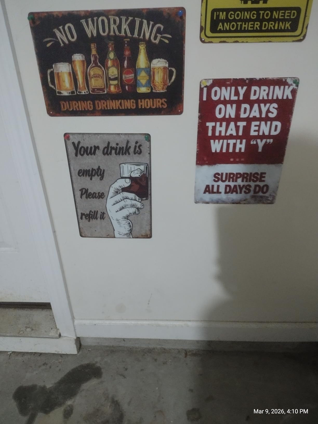 Vintage Bar Wall Art Set (5 Pieces) - 8x12 Inch Funny Pub Metal Signs for Home Bar, Man Cave & Restaurant Decor,works well for birthday, housewarming, or holiday presents customer photo 1