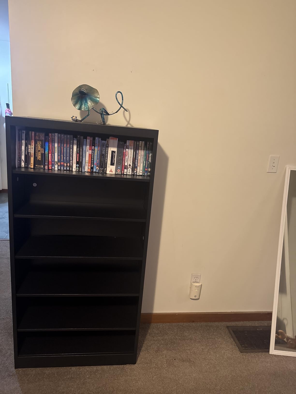Metal DVD Storage Cabinet, 7 Tier Tall Media Storage Shelf with Adjustable Shelves, Freestanding CD & DVD Rack Tower Bookshelf customer photo 2