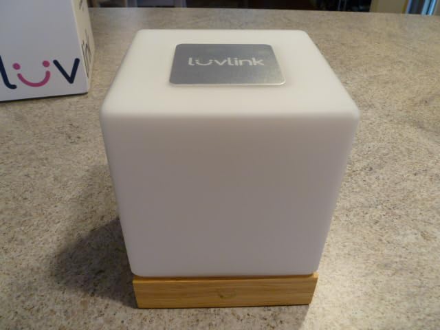 LuvLink Cube Friendship Lamp v3 Extended WiFi Range - Bluetooth Setup - Wood & Glass Design (Natural, Single) customer photo 1