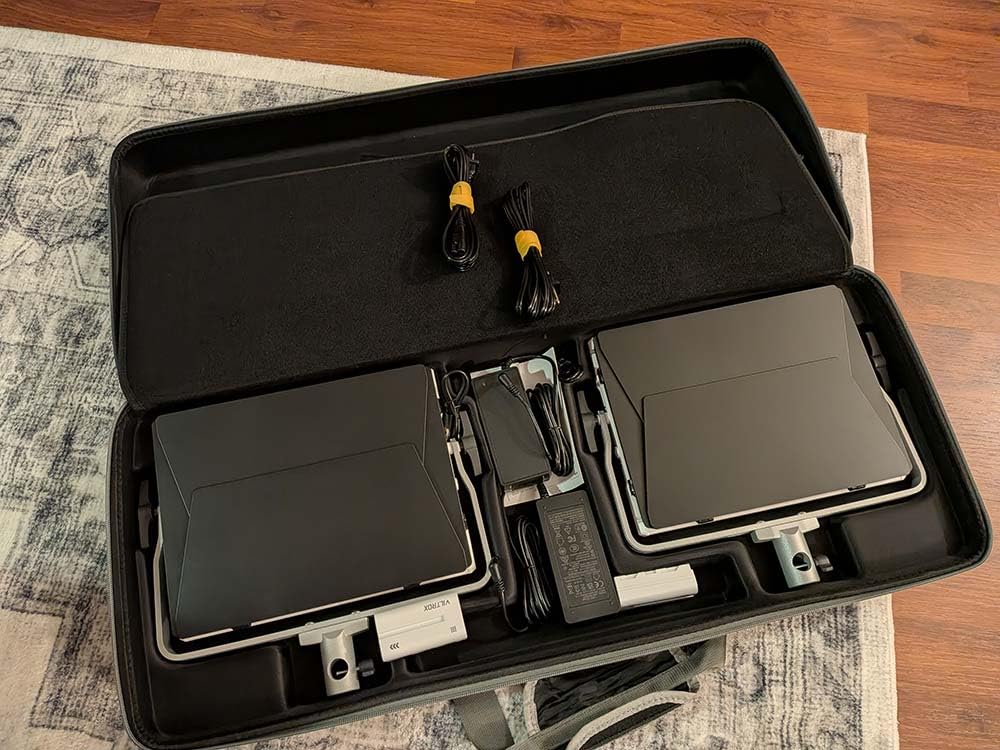 Godox LP600Bi 60W Bi-Color LED Light Panel 2-Light Kit, 2-Pack with Light Stand, Carrying Case, Battery Power, 2800-6500K, 9020lux@0.5m,APP Control for YouTube Video Recording, Live Streaming customer photo 1